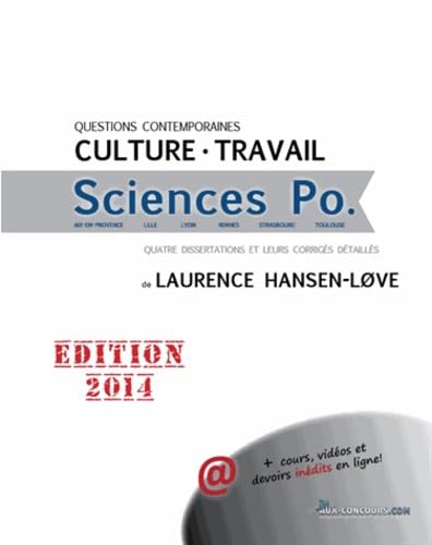 Culture et travail Sciences Po: Questions contemporaines book