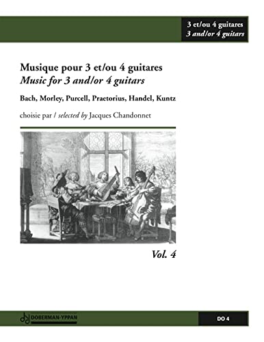 Musique pour 3 et 4 guitares 4 Morley Purcell Händel: Partitur Books