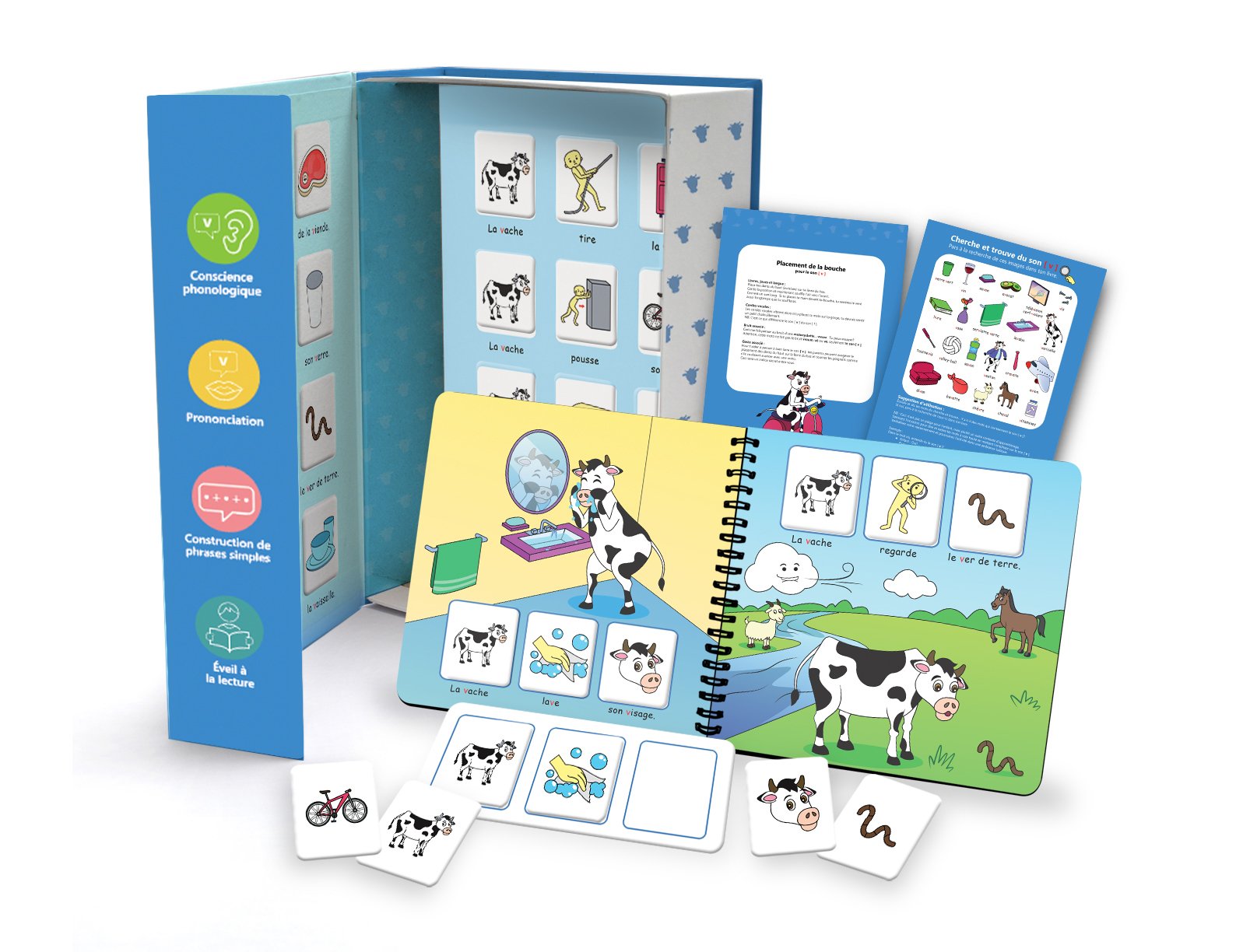 Je prononce le son avec la vache book