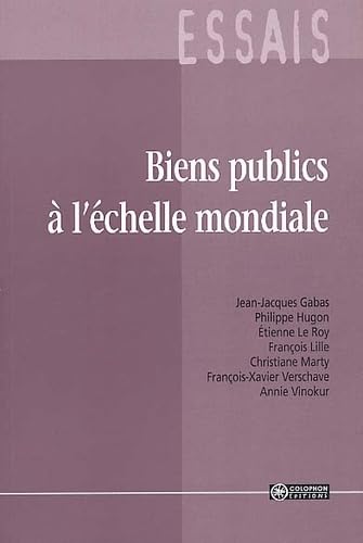 Biens publics à l'échelle mondiale book