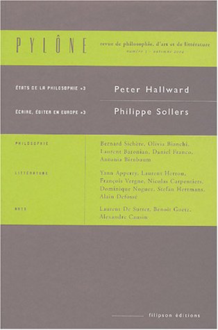 Pylônes, N° 3, Automne 2004 : Etats de la philosophie ; Ecrire, éditer en Europe book
