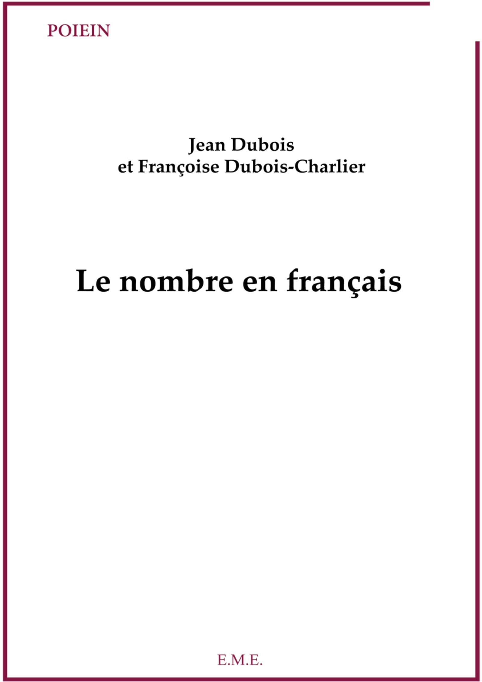Le nombre en français book