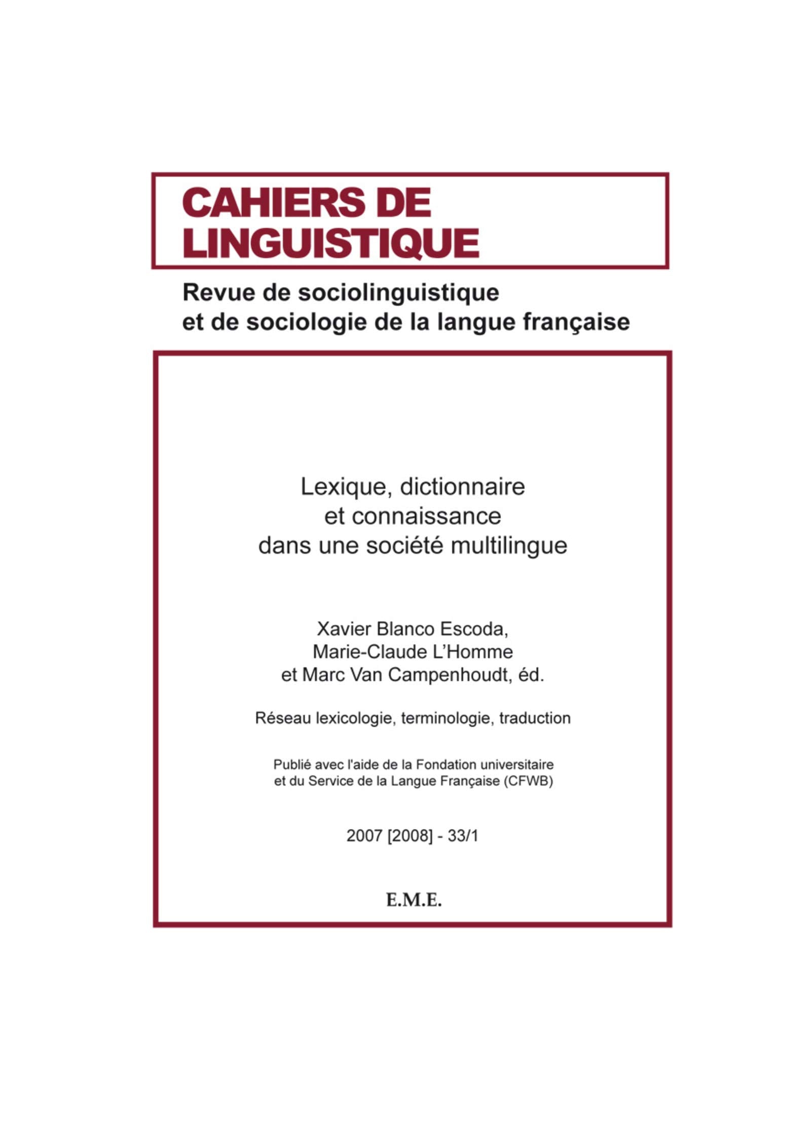 Lexique, dictionnaire et connaissance dans une société multilingue book