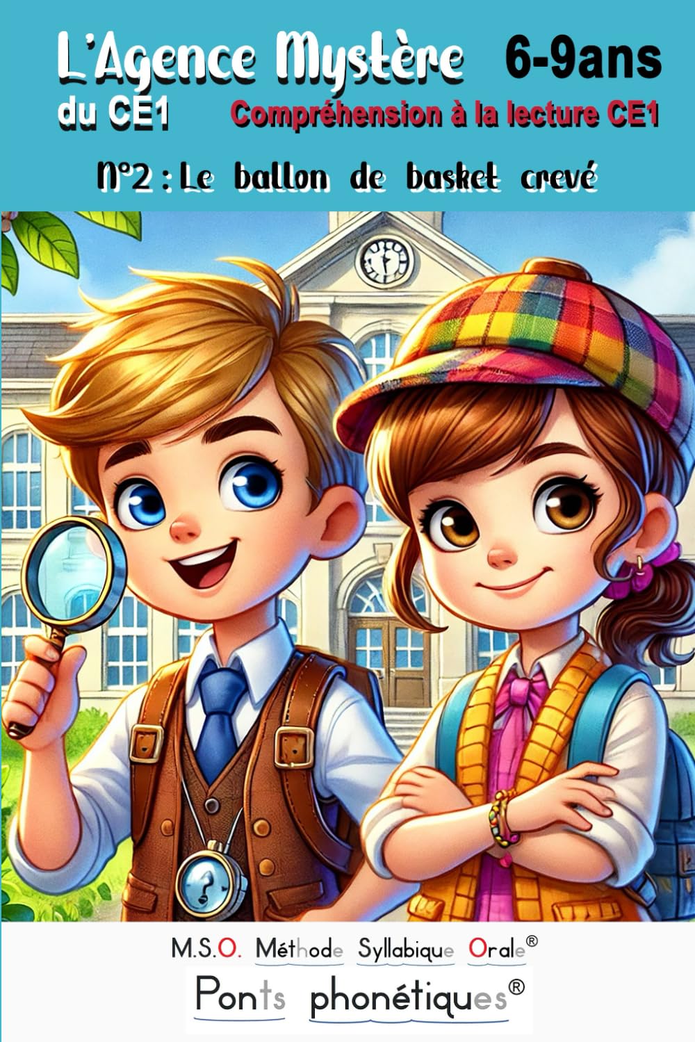 L’Agence Mystère du CE1 N° 2 Compréhension à la lecture CE1 Le ballon de basket crevé 6-9ans: MSO Méthode Syllabique Orale avec ses ponts phonétiques aussi accessible pour les enfants dyslexiques book