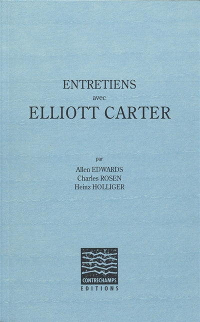 Product Image: Entretiens avec Elliott Carter