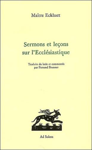 Sermons et leçons sur l'Ecclésiastique book