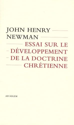 Essai sur le développement de la doctrine chrétienne book