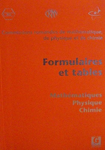 Formulaire et Tables - Mathématiques physique chimie Books