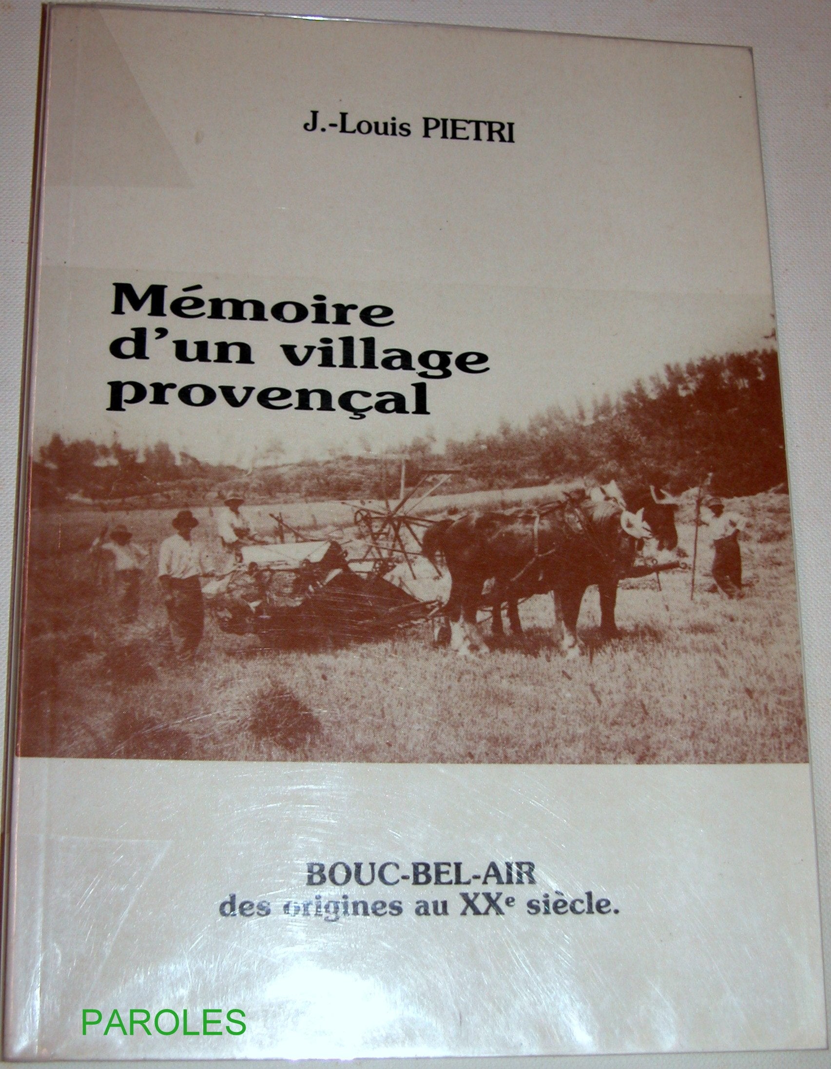 MEMOIRE D'UN VILLAGE PROVENCAL - BOUC BEL AIR DES ORIGINES AU XXE SIECLE. Books