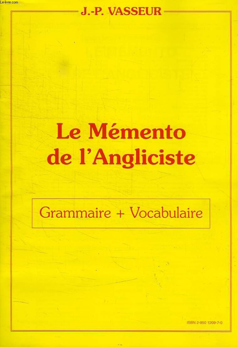 Memento de l'anglisiste-gramm. + voc book