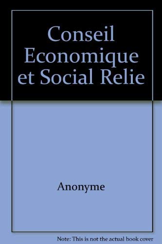 Conseil econom et social (Hors Cllec Lg) Books