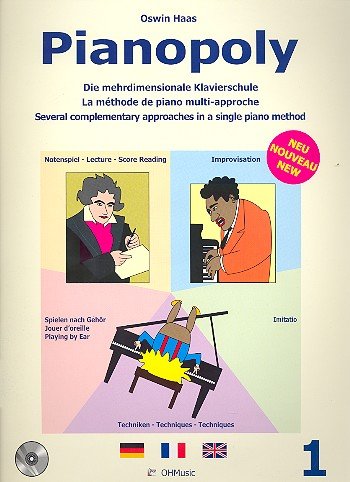 Pianopoly 1. Klavier, Deutsch, Englisch, Französisch Sheet Music
