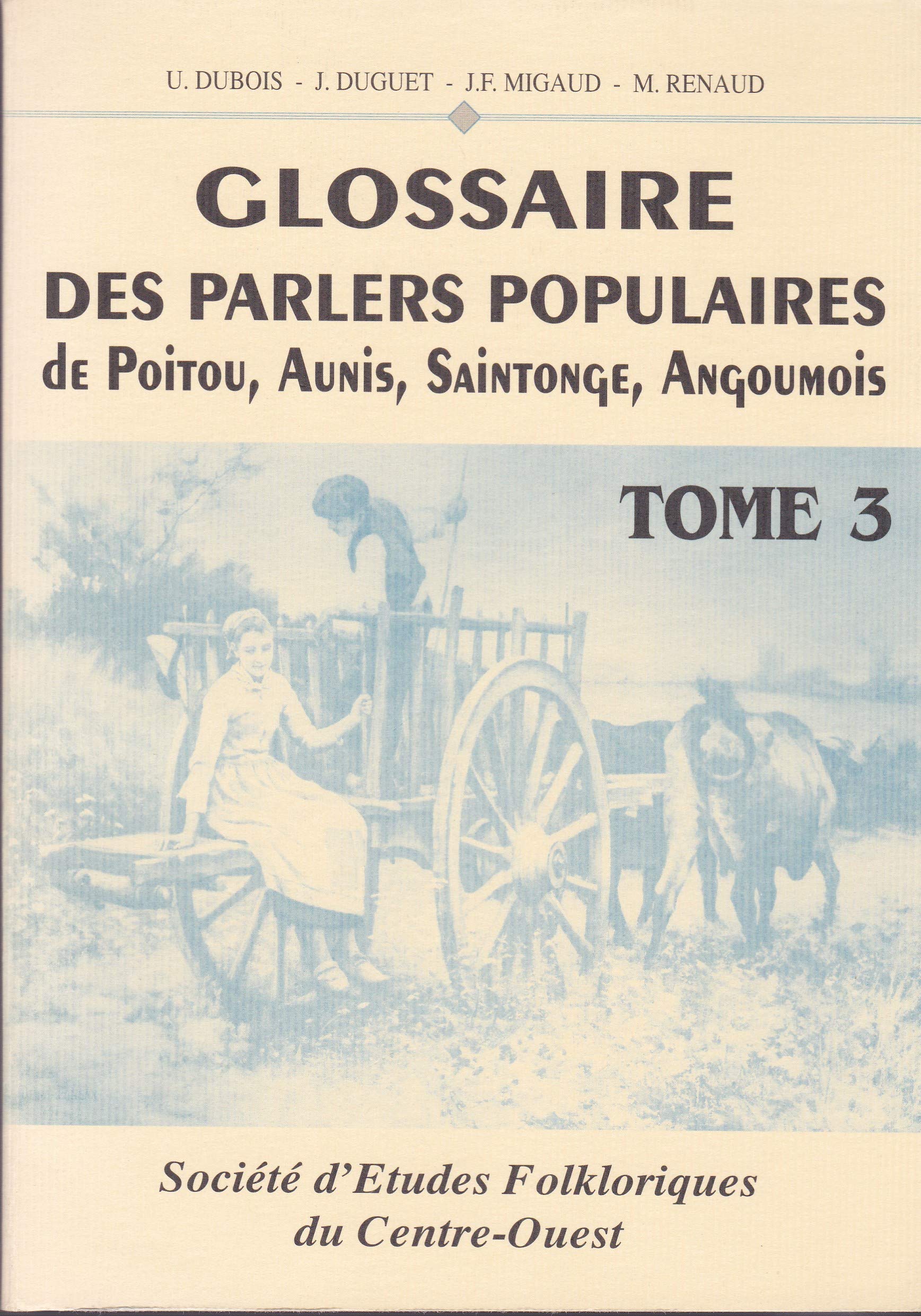 Glossaire des parlers populaires de Poitou, Aunis, Saintonge, tome 3 book