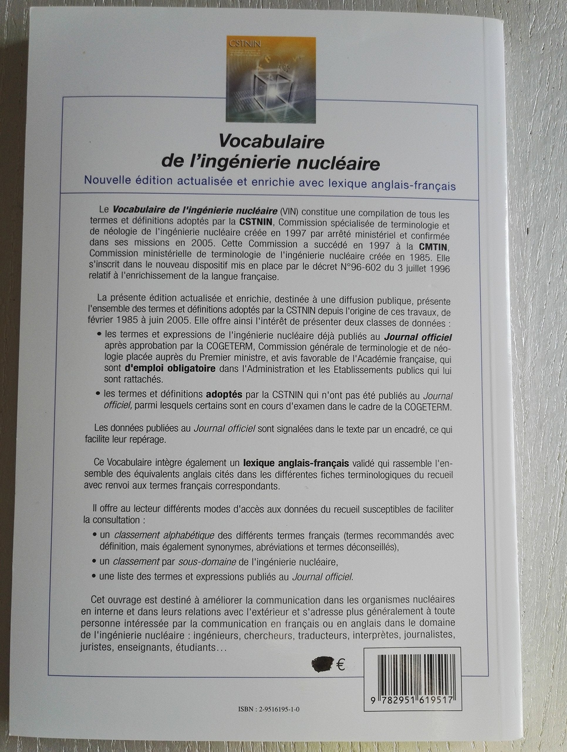 Vocabulaire de l'ingénierie nucléaire book