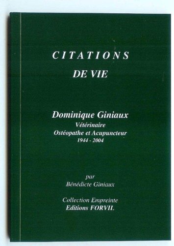 Citations de Vie, Dominique Giniaux book