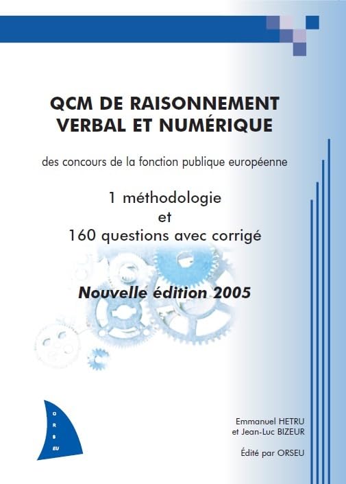 QCM de raisonnement verbal et numérique des concours de la fonction publique européenne book