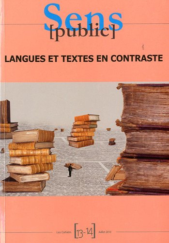 Sens public, N° 13-14 : Langues et textes en contraste book