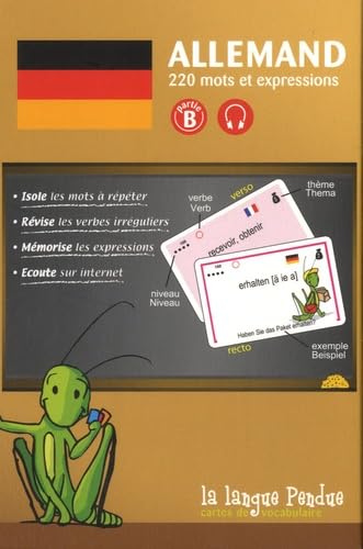 Cartes de vocabulaire allemand-français partie B: 220 mots et expressions Books