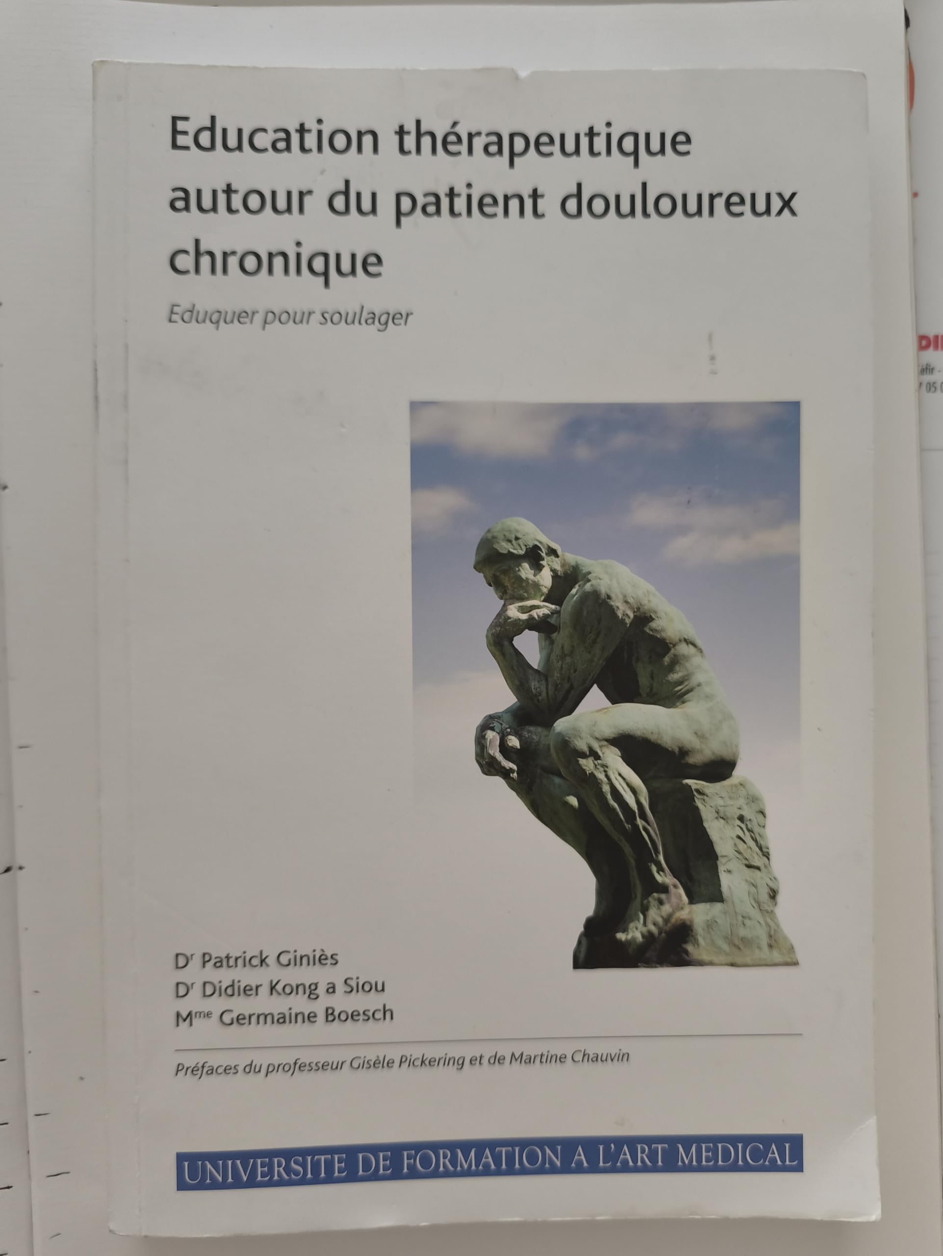 livre Education thérapeutique autour du patient douloureux chronique book