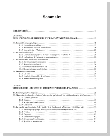 Supplément Revue Archéologique de Narbonnaise n° 38 : Narbonne à l'époque tardo-républicaine. Chrono book