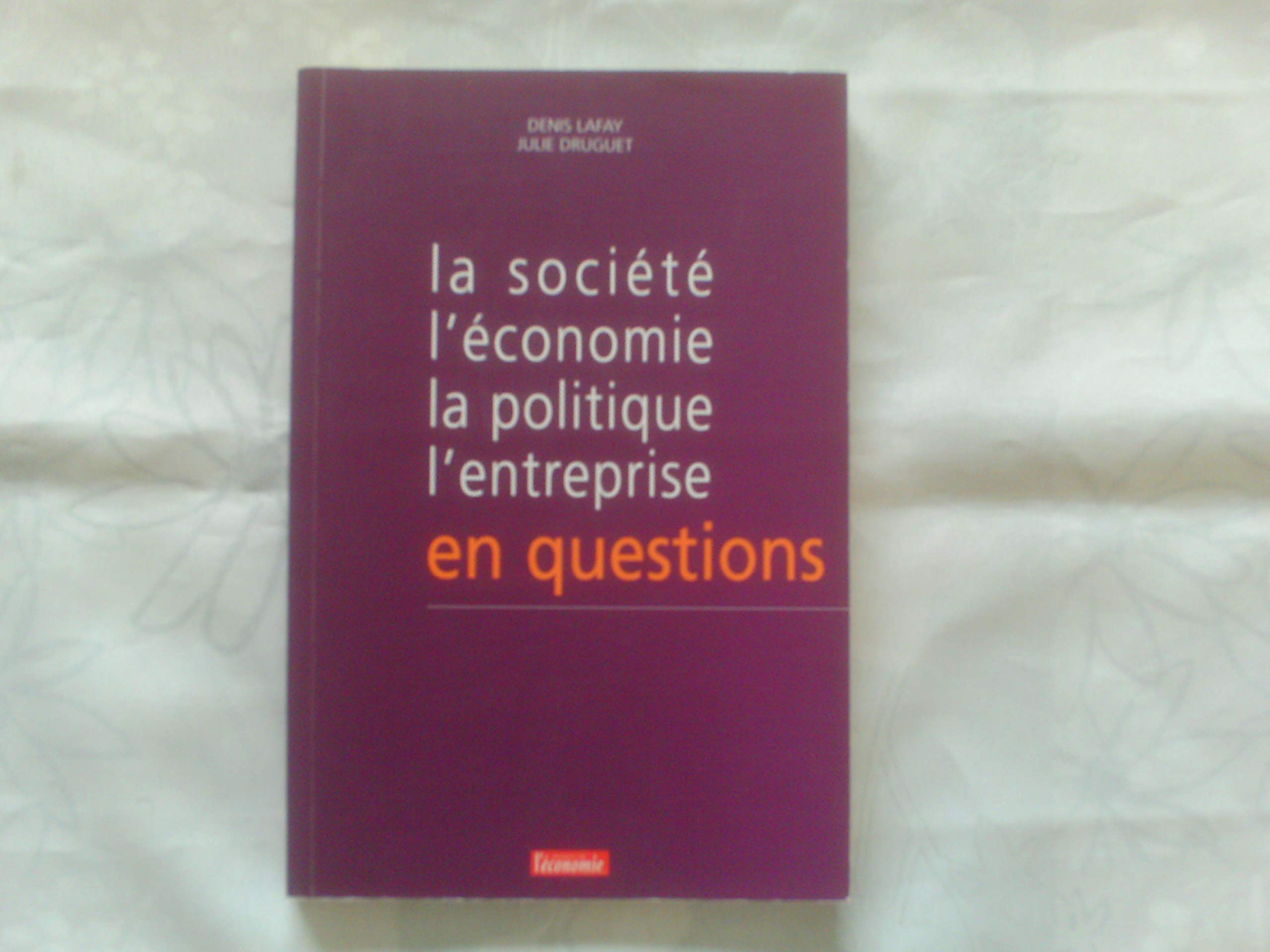 la société l'economie la politique l'entreprise en questions book
