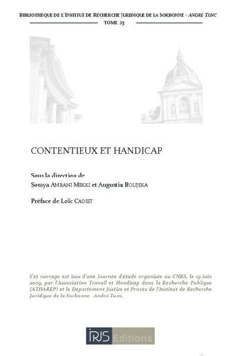Contentieux et handicap book