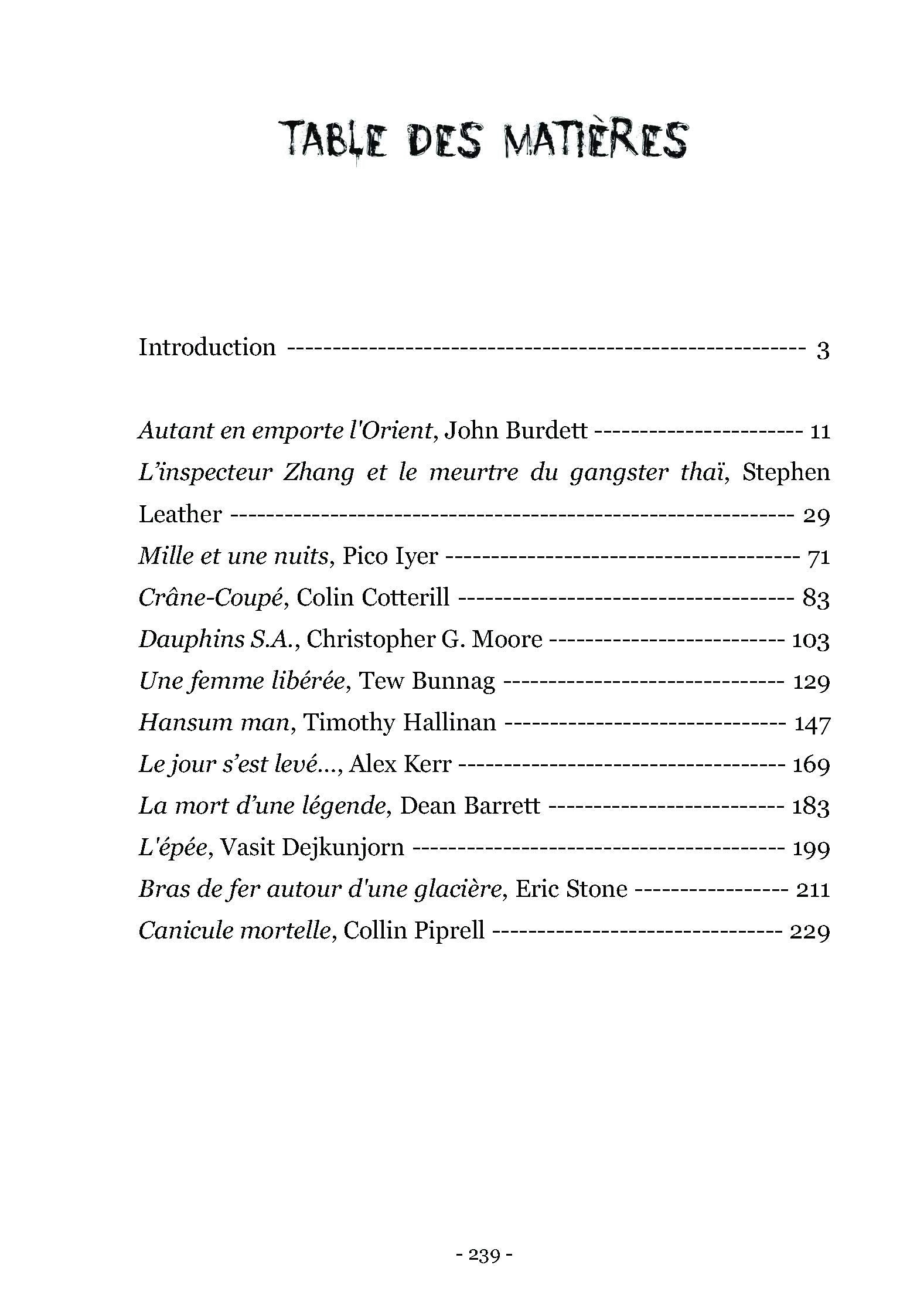 Bangkok Noir (John Burdett, Christopher G. Moore, Colin Cotterill et Cie) Contemporary literature
