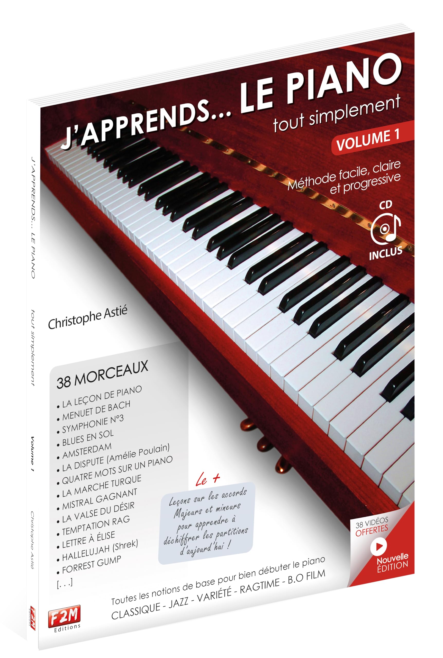 J'apprends... LE PIANO tout simplement Niveau 1&2 C. Astie + CD book