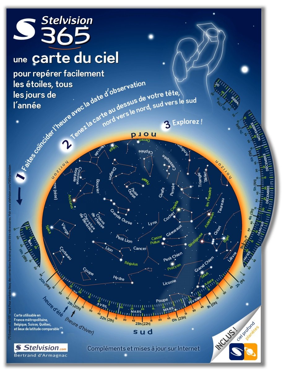 Stelvision 365 - Une carte du ciel pour repérer facilement les étoiles, tous les jours de l'année (4ème édition) book