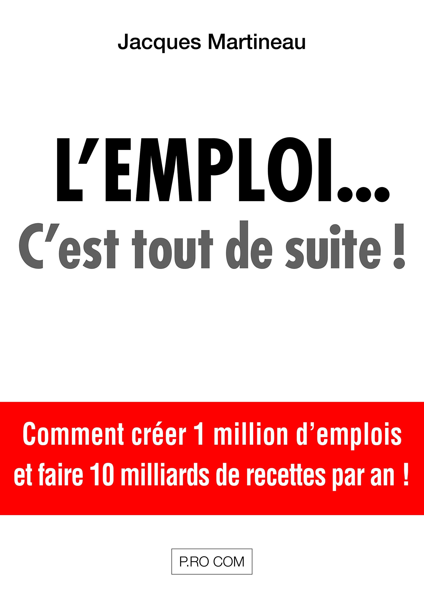 L'EMPLOI... C'est tout de suite ! Comment créer 1 million d'emplois... book