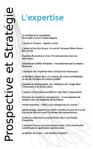 L'expertise (Prospective et Stratégie) Books