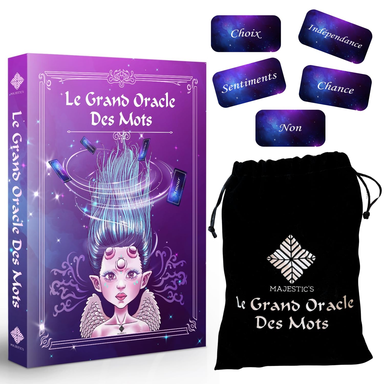 Le Grand Oracle des Mots – Oracle Divinatoire de 150 Mots (Français) – Cartomancie – Outil Ludique, Précis, Facile, Pour tous les âges et Débutants Religion & Esotericism