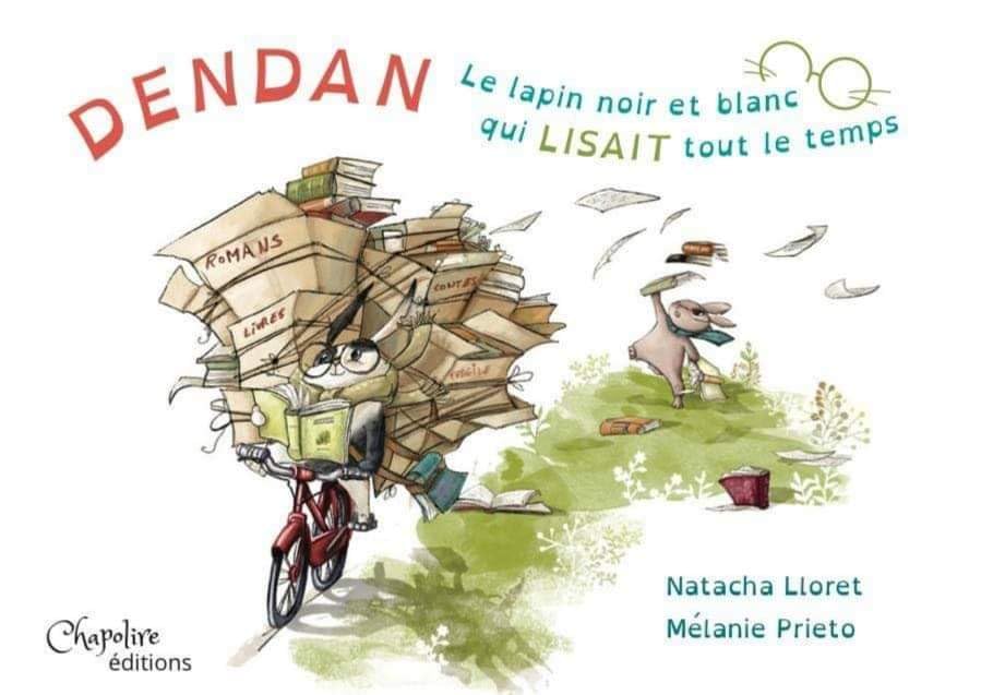Dendan, le lapin noir et blanc qui lisait tout le temps book