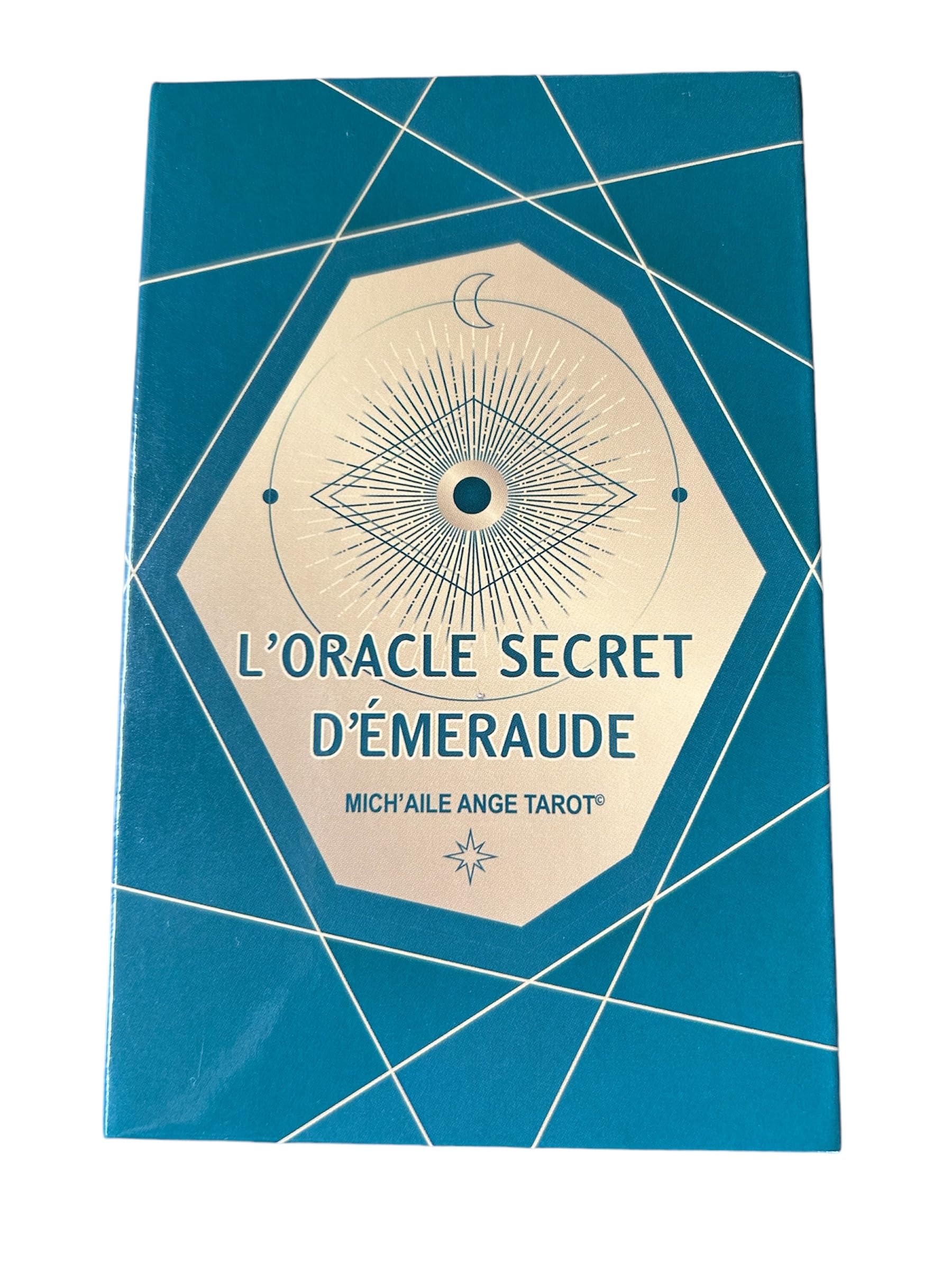 Oracle Secret D'Émeraude 60 cartes avec mots-clés intutitifs - billingue book