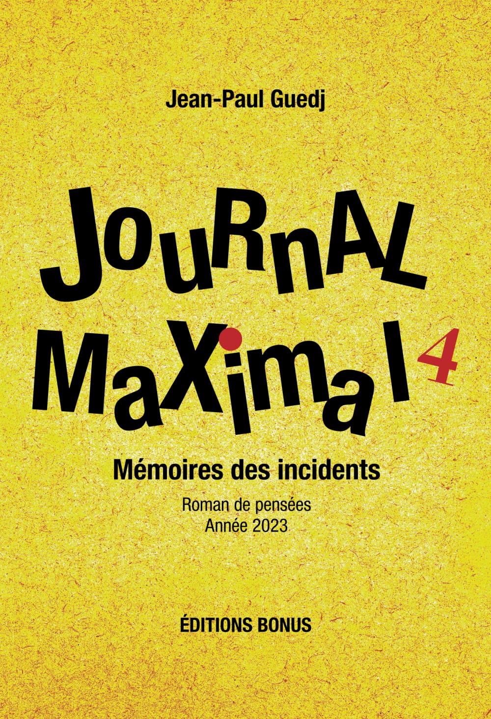 JOURNAL MAXIMAL 4: Mémoires des incidents book