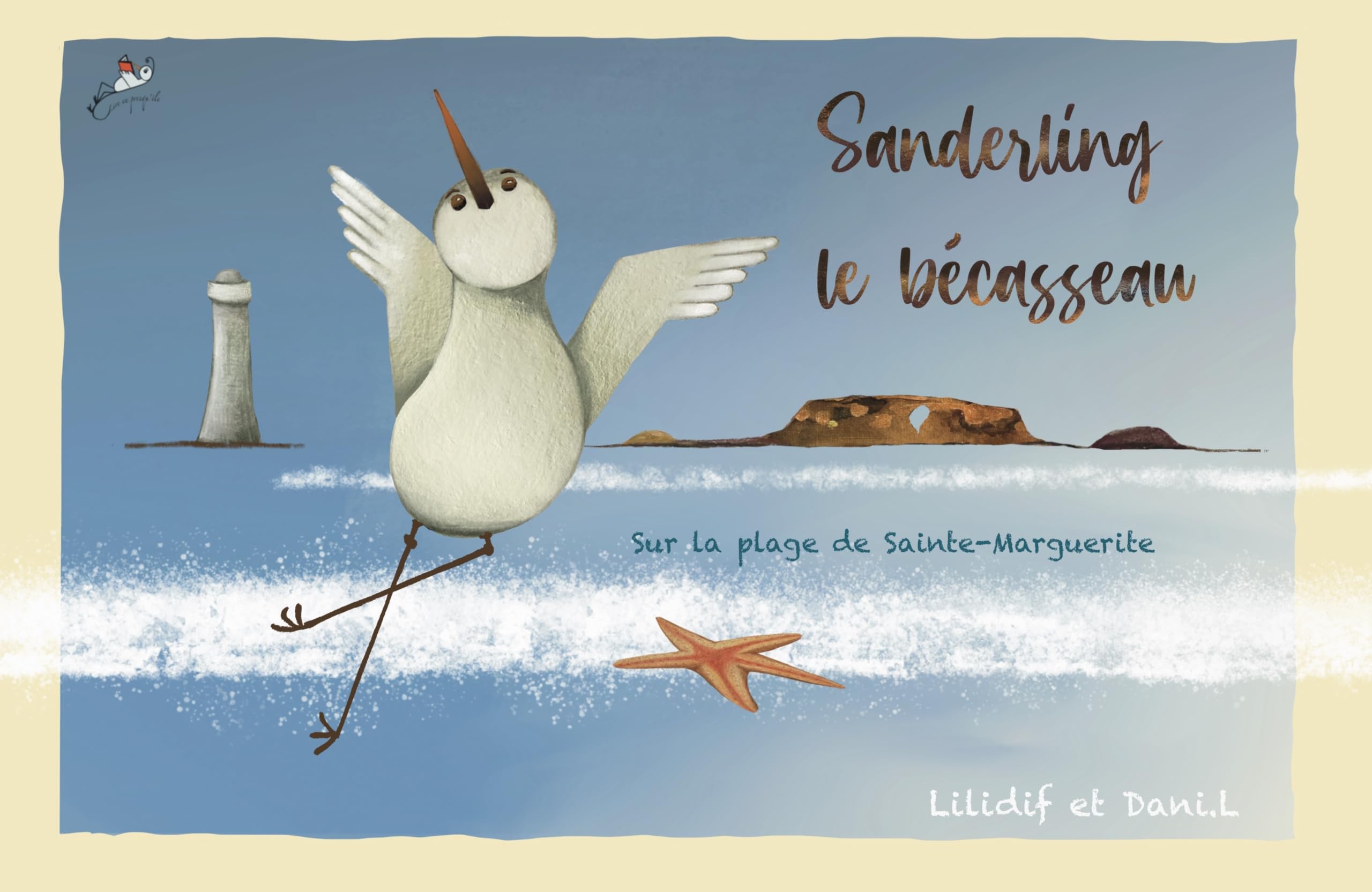 Sanderling le bécasseau sur la plage de Sainte-Marguerite book