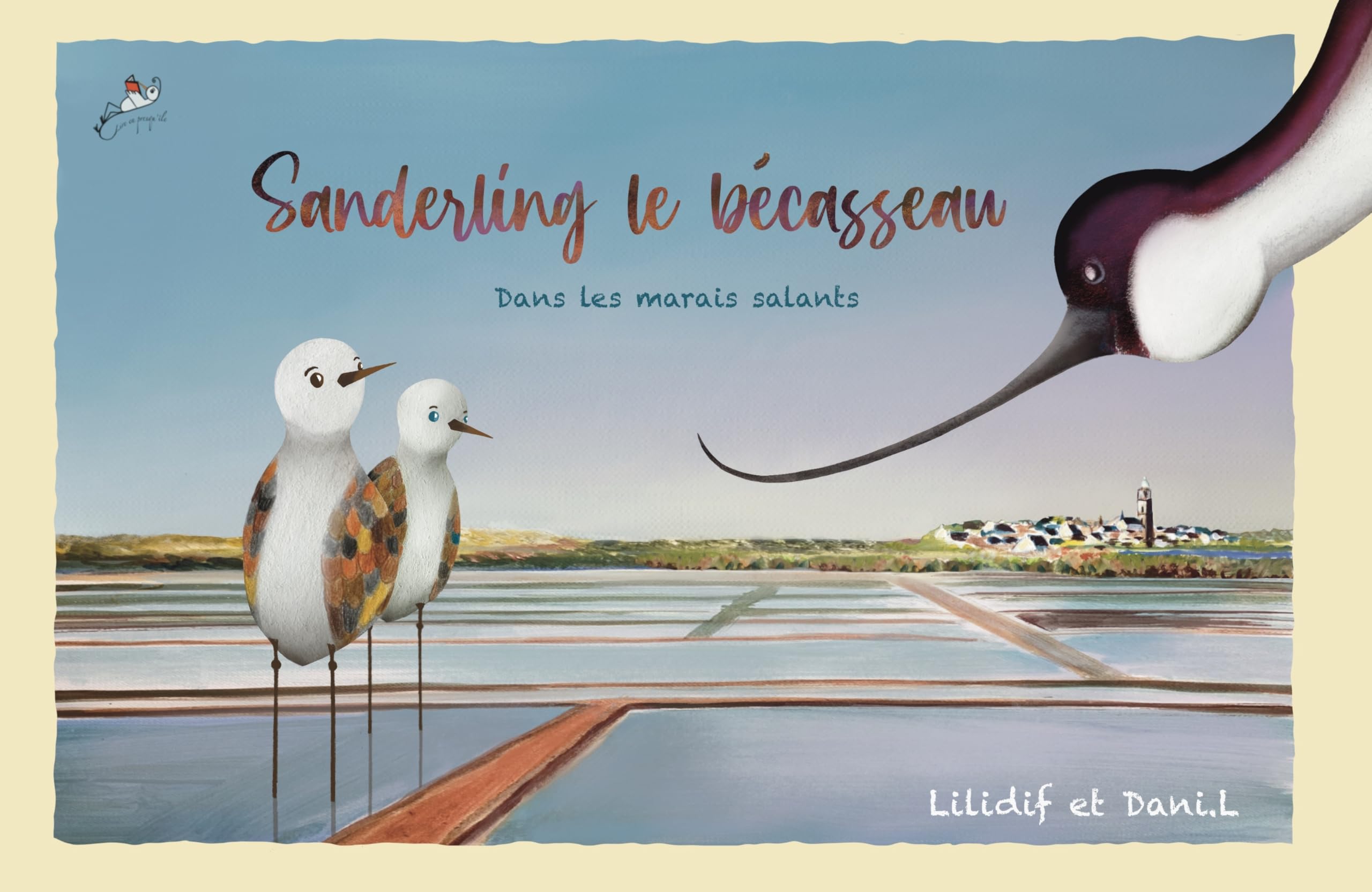 Sanderling le bécasseau dans les marais salants book