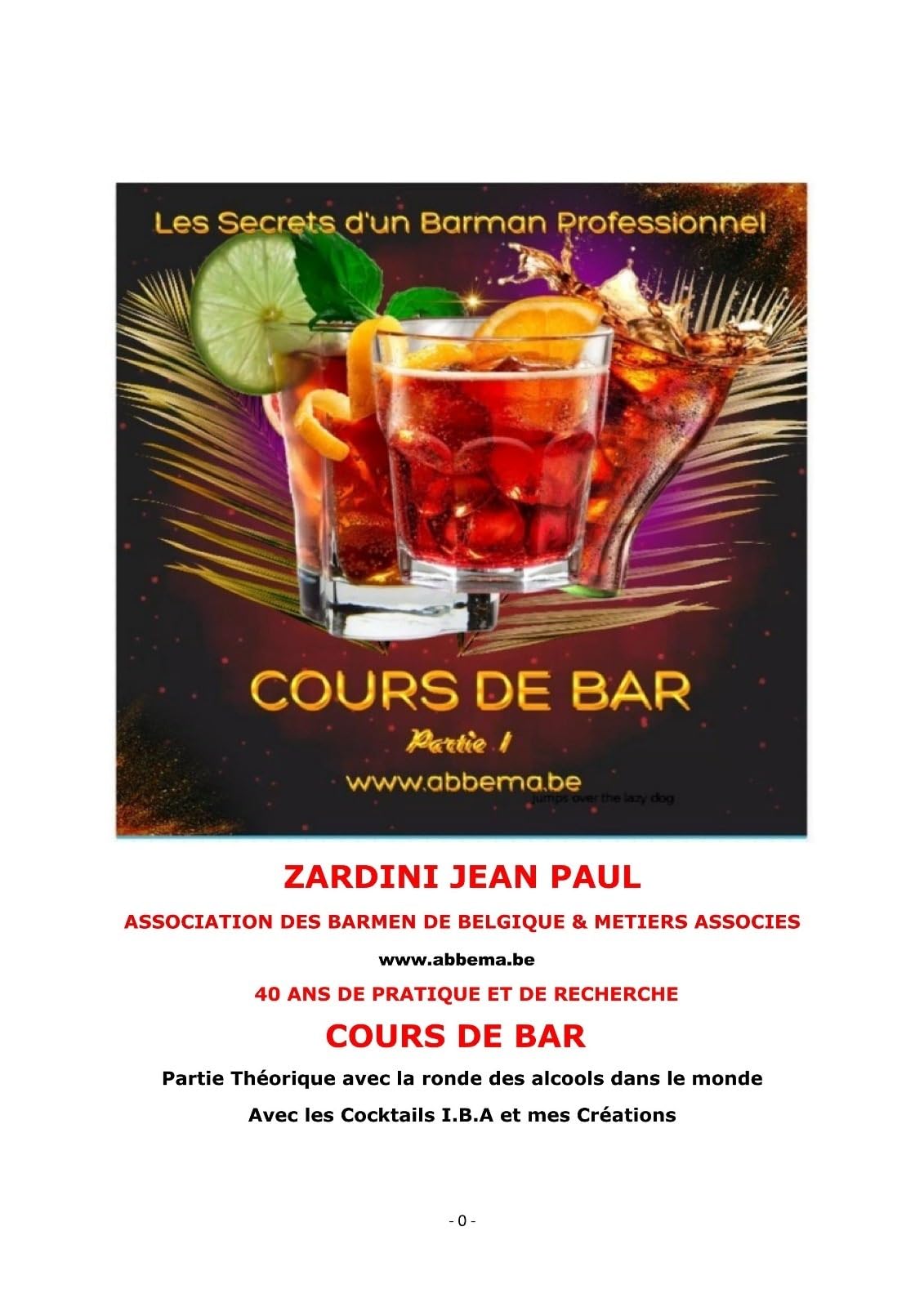 les secrets d'un barman professionnel: partie 1 book
