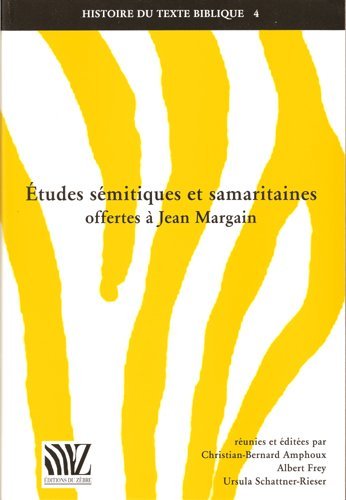 Études sémitiques et samaritaines offertes à Jean Margain book