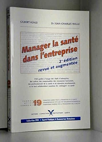 Manager la santé dans l'entreprise book
