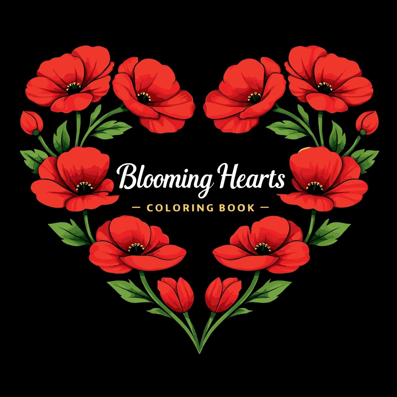 Blooming Hearts - Coloring Book Leisure, Home & Garden