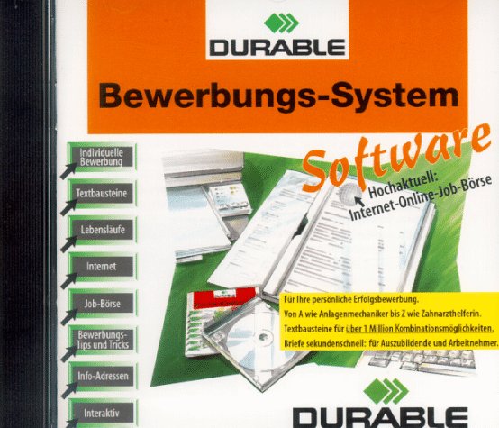Durable Bewerbungs-System Software, 1 CD-ROM: Individuelle Bewerbung, Textbausteine, Lebensläufe, Internet, Job-Börse, Bewerbungs-Tips und Bewerbungs-Tricks, Info-Adressen . . .. Für Windows 3.1x/95 Business, Finance & Career