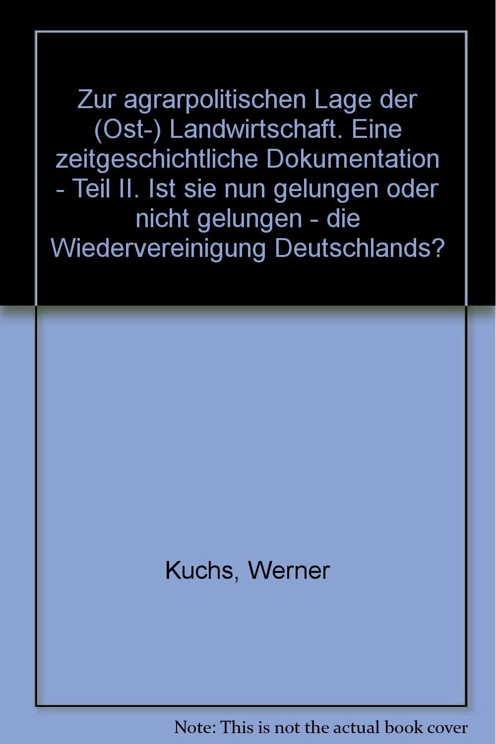 Zur agrarpolitischen Lage der (Ost-)Landwirtschaft. Books
