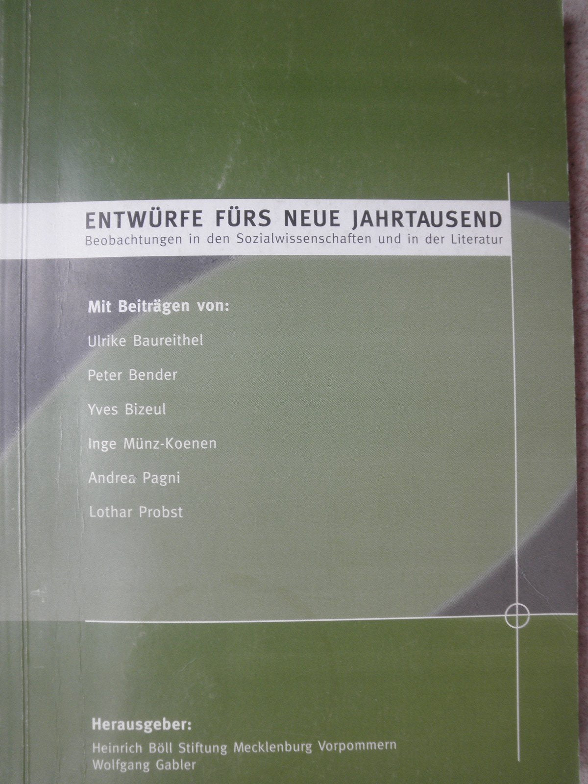 Entwürfe für das neue Jahrtausend / Beobachtungen in den Sozialwissenschaften und in der Literatur Books