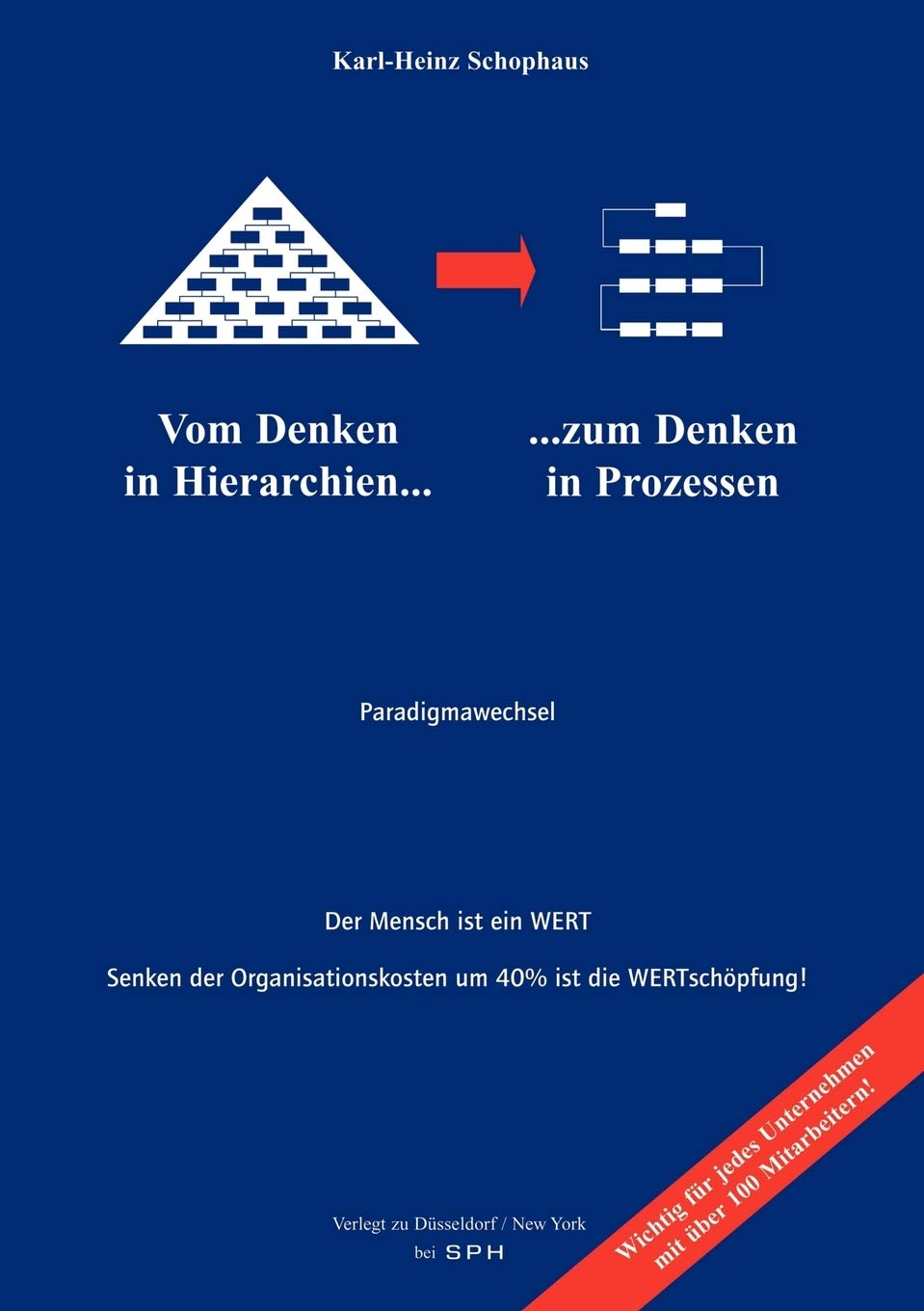 Vom Denken in Hierarchien zum Denken in Prozessen - Paradigmawechsel: Der Mensch ist ein Wert - Senken der Organisationskosten um 40% ist die Wertschöpfung Law