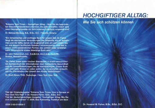 Buch: Hochgiftiger Alltag: Wie Sie sich schützen können - Dr. Howard W. Fisher Books