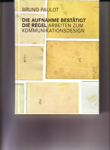 Die Aufnahme bestaetigt die Regel (Arbeiten zum Kommunikationsdesign) Books