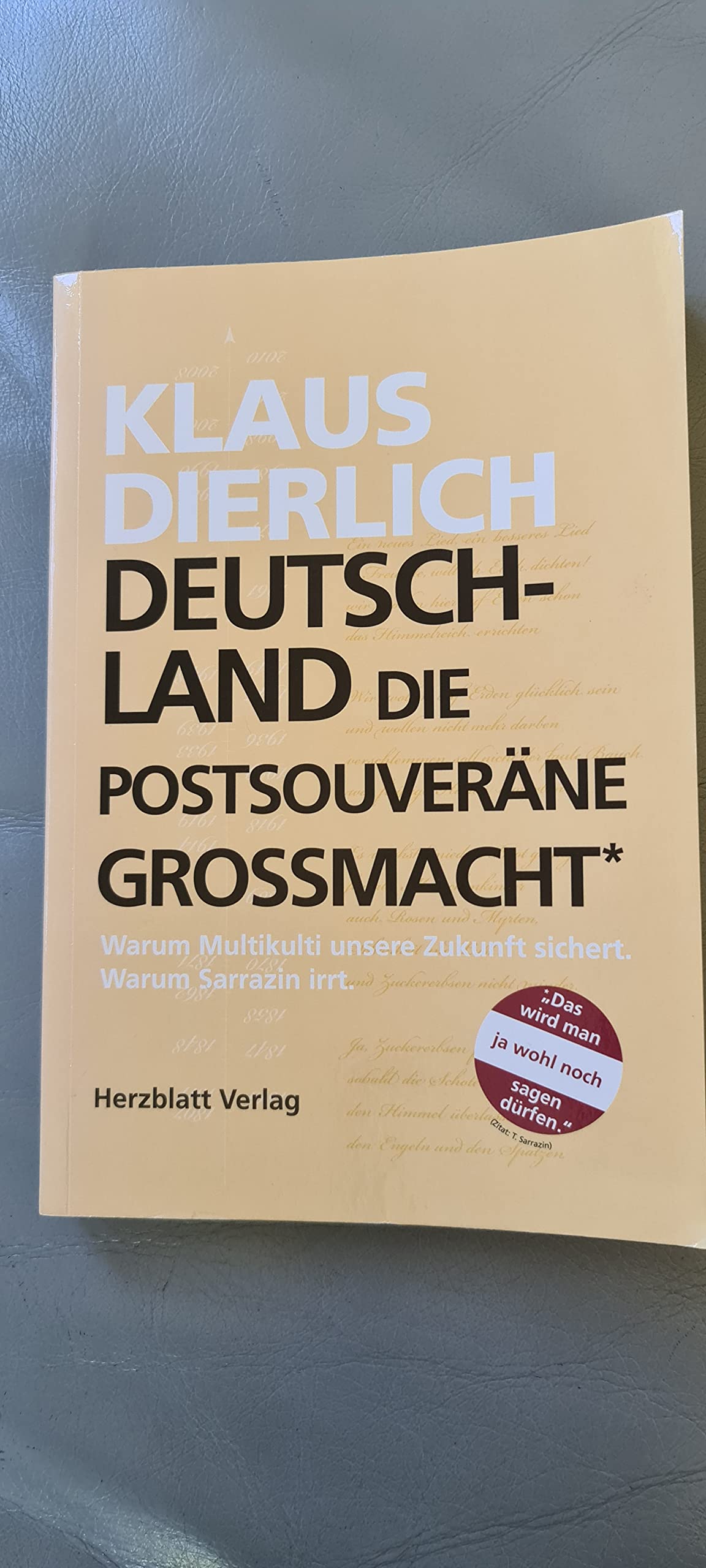Deutschland - die postsouveräne Grossmacht: Warum Multikulti unserer Zukunft sichert. Warum Sarrazin irrt Politics & History