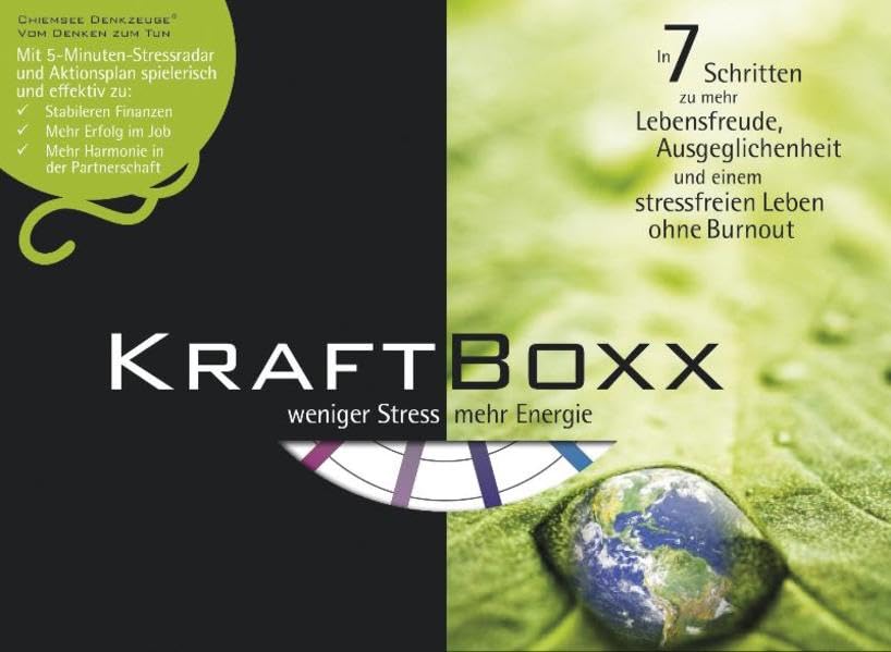 KraftBoxx - Weniger Stress - mehr Energie: In 7 Schritten zu mehr Lebensfreude, Ausgeglichenheit und einem stressfreien Leben ohne Burnout. Chiemsee Denkzeuge - vom Denken zum Tun Health, Nutrition & Fitness