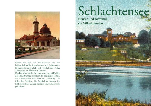 Schlachtensee: Band 3: Häuser und Bewohner der Villenkolonien Politics & History